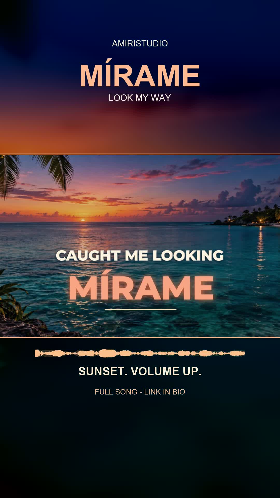 MÍRAME sunset reel with animated lyrics